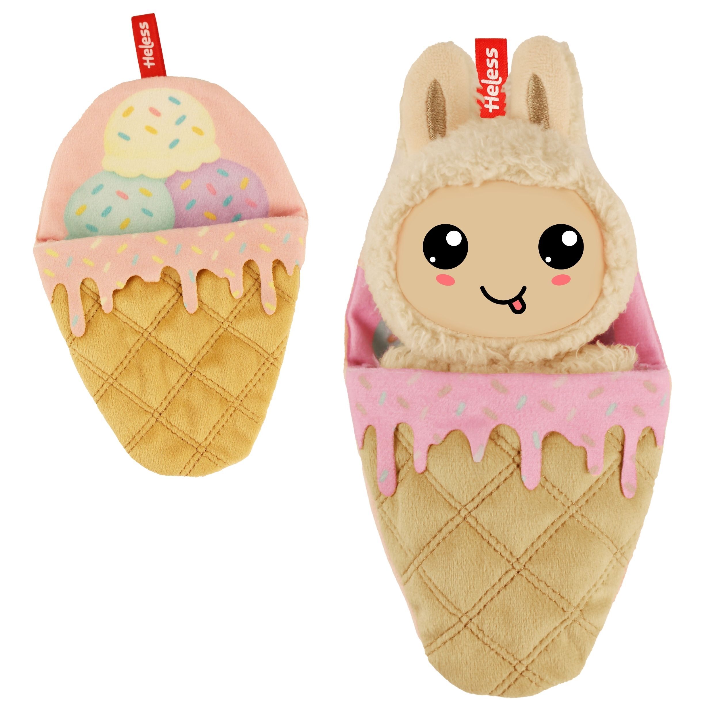 Monster Styles, Schlafsack im Eiswaffel Design mit Schlaufe, Größe 15 cm