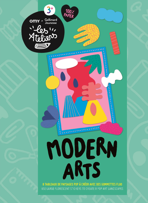 Modern arts - 8 pop landscape paintings to create with fluorescent stickers