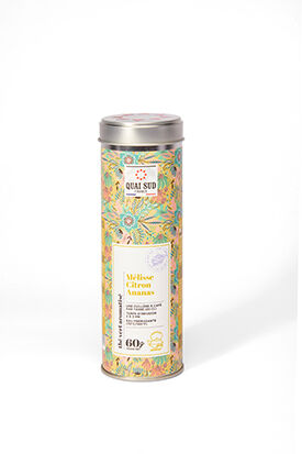 GREEN TEA - ROUND TIN - LEMON BALM-LEMON-PINEAPPLE