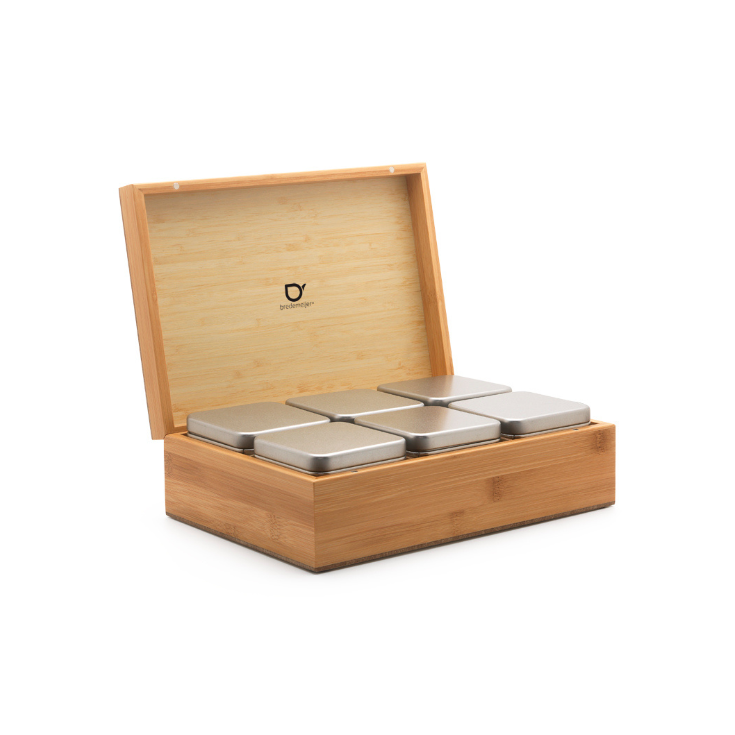 Universal - Bamboo Box with 6 Tea Tins