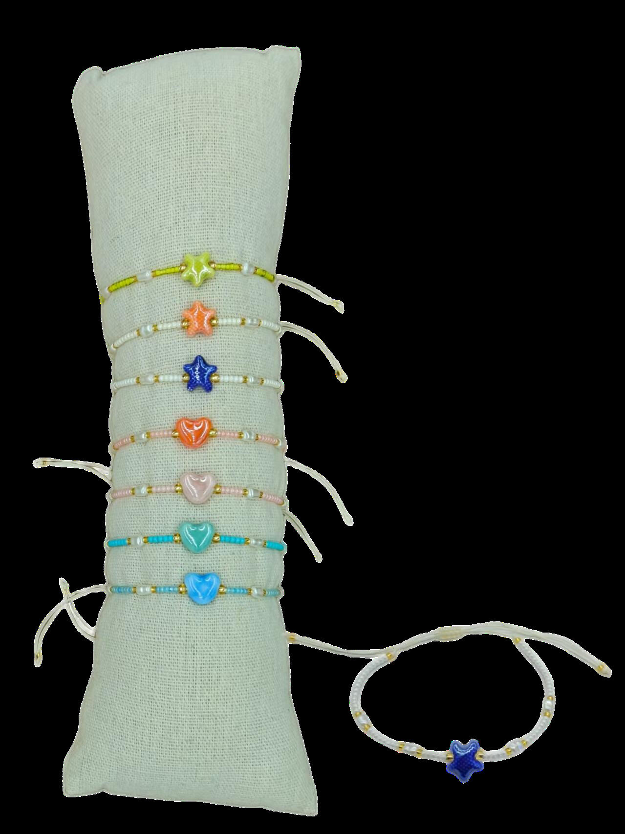 Lot de 35 Bracelets Coeur et étoiles