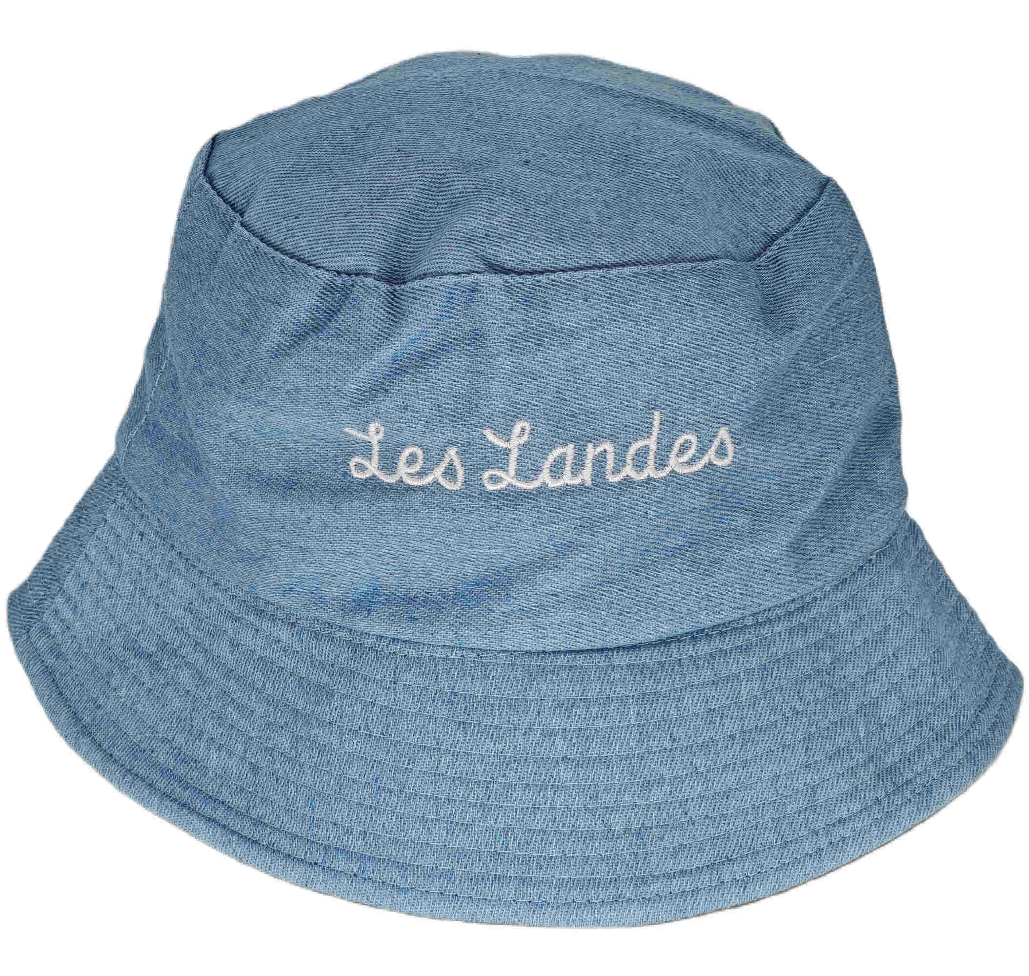 Lot de 12 bobs jean broderie éponge LES LANDES