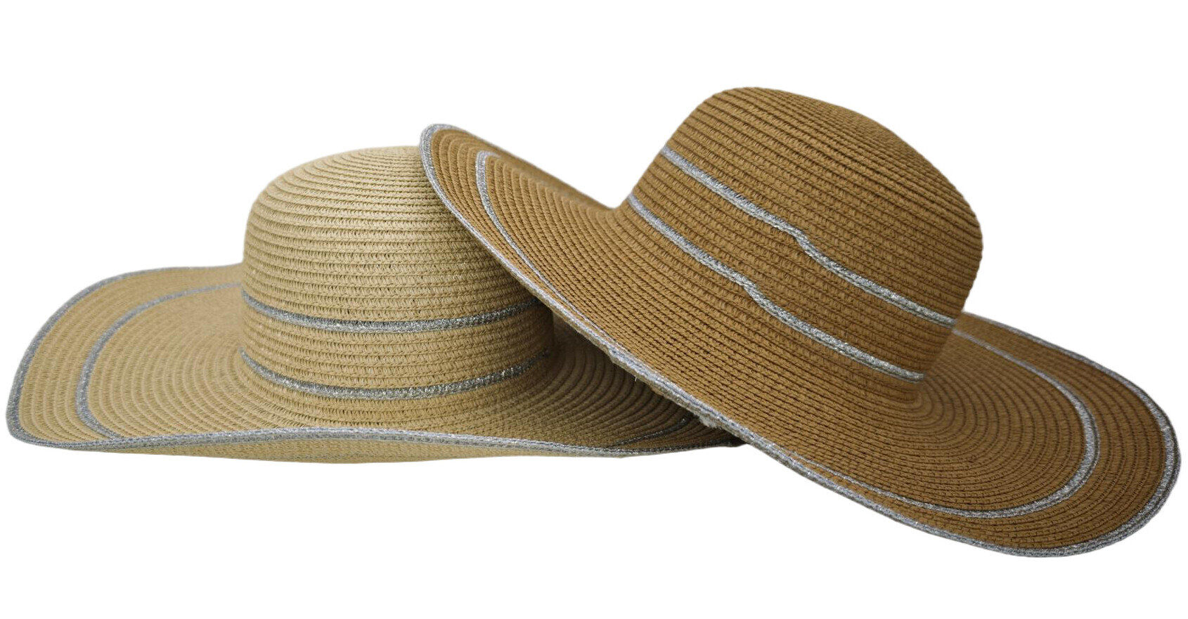 Set mit 4 Damenhüten mit silbernem Besatz