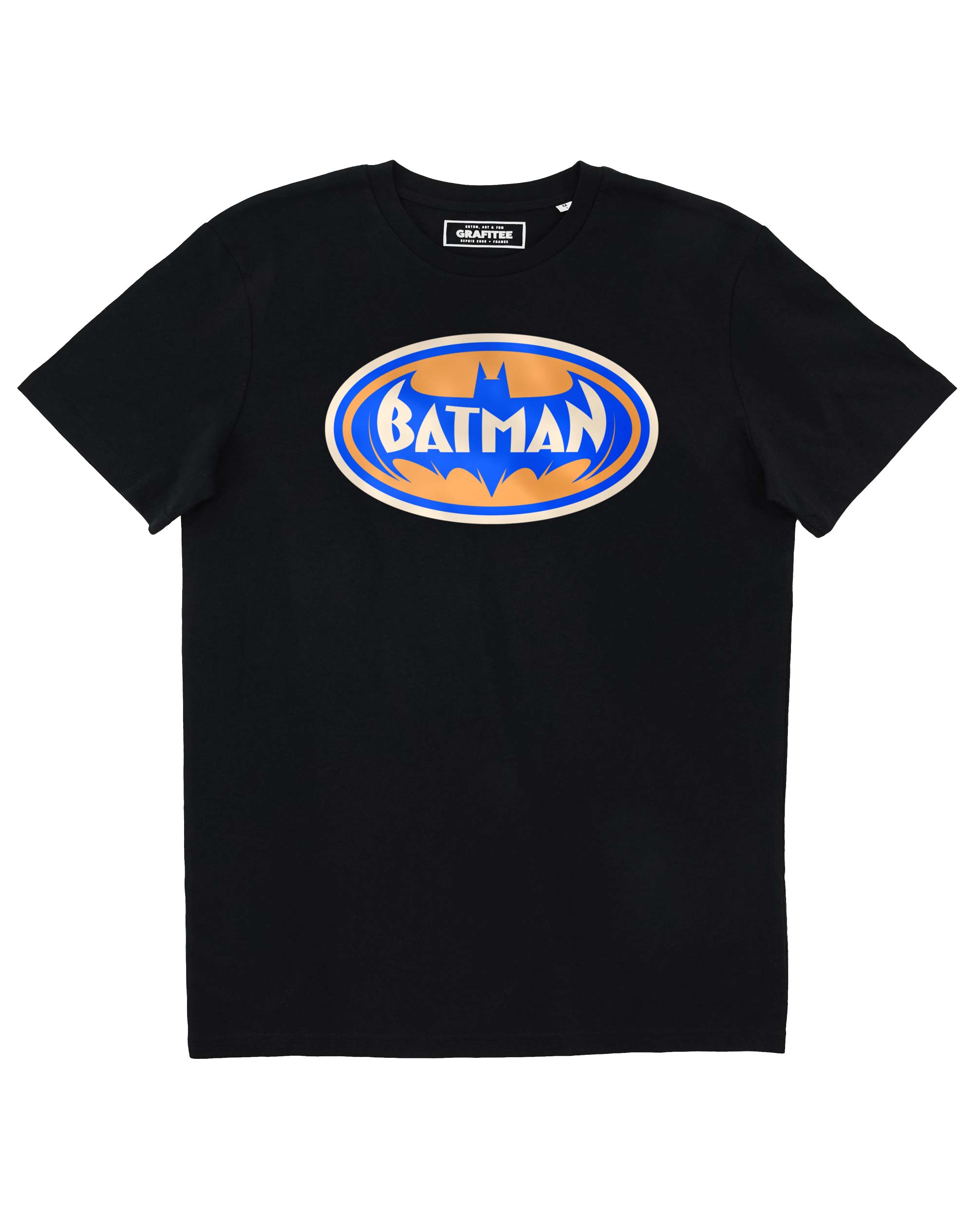 T-shirt badge batman noir - Super héros - Coton bio