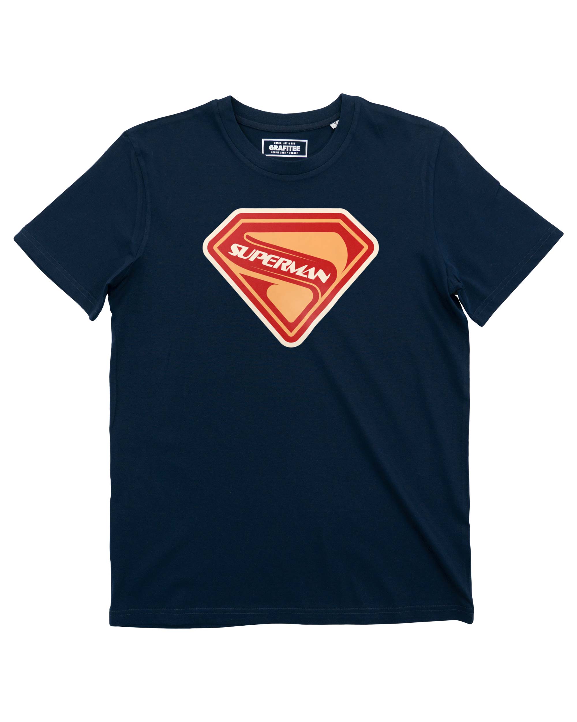 T-shirt badge superman - Look streetwear en coton