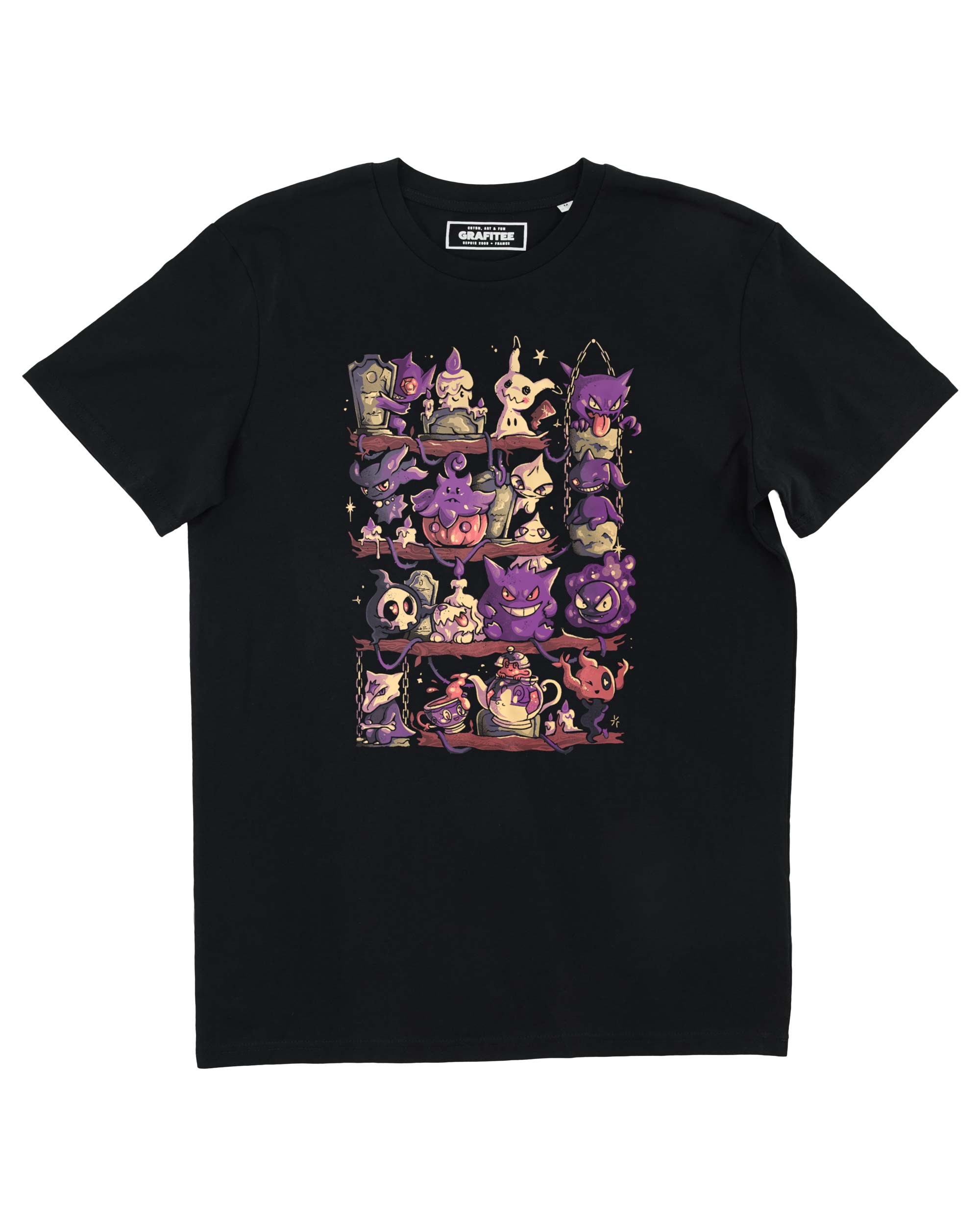 T-shirt ghost shelf noir 100% coton bio