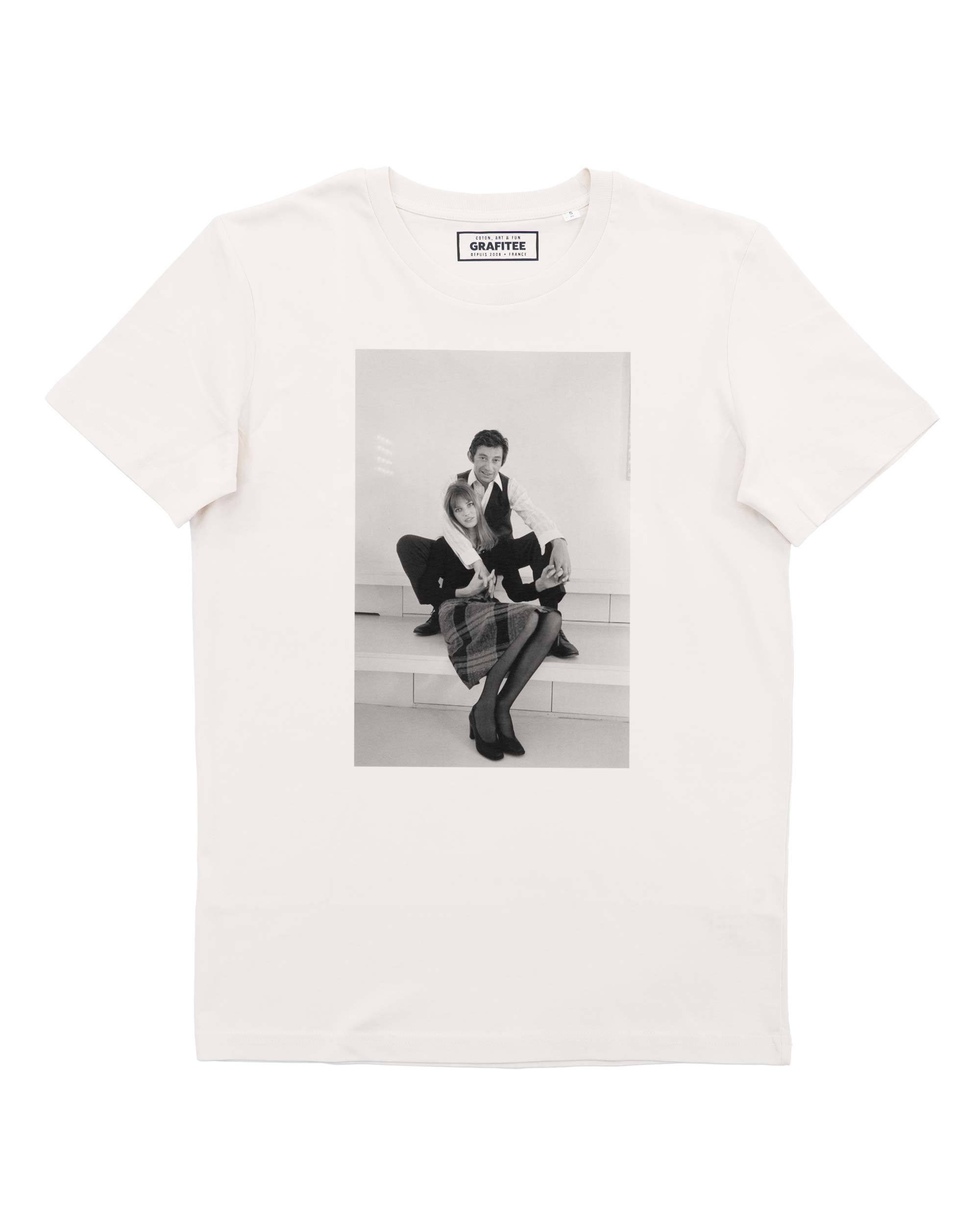 T-shirt jane serge blanc casse - Cadeau couple