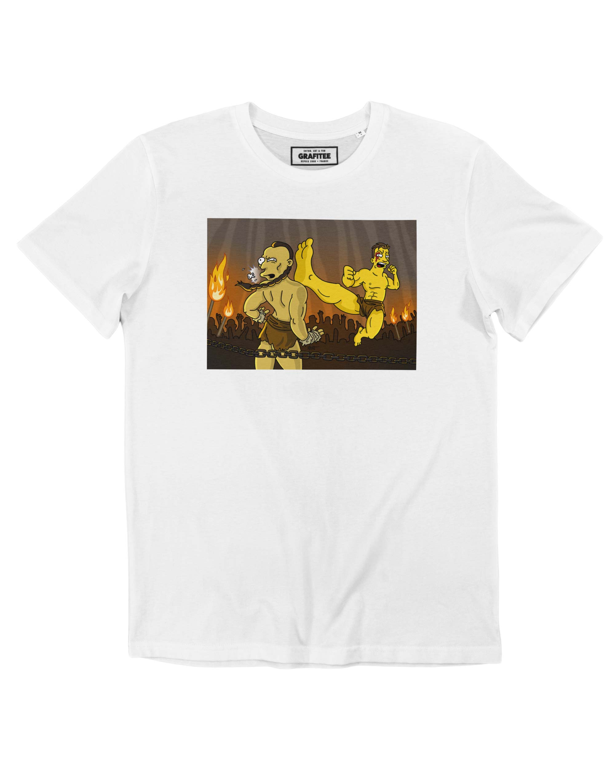 T-shirt kickboxer blanc - Film culte - Coton GOTS