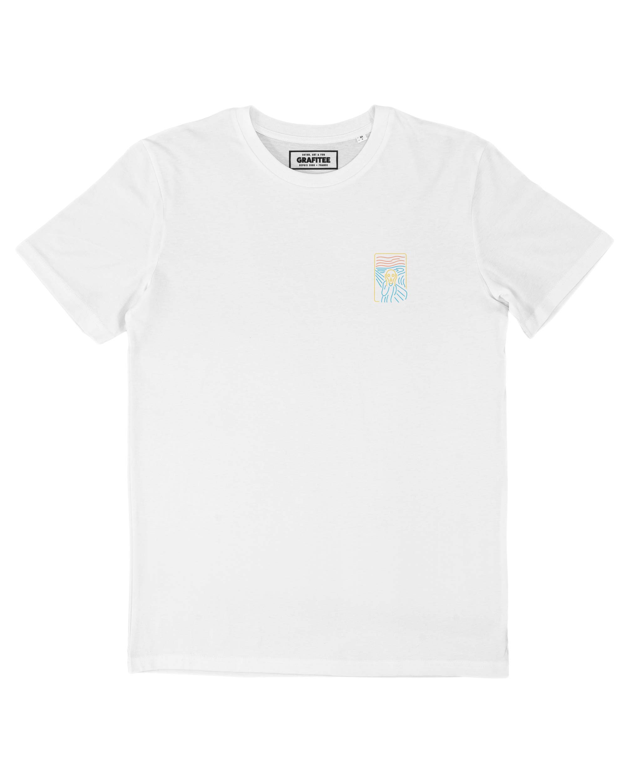 T-shirt le cri edgar munch brodé - Textile écoresponsable