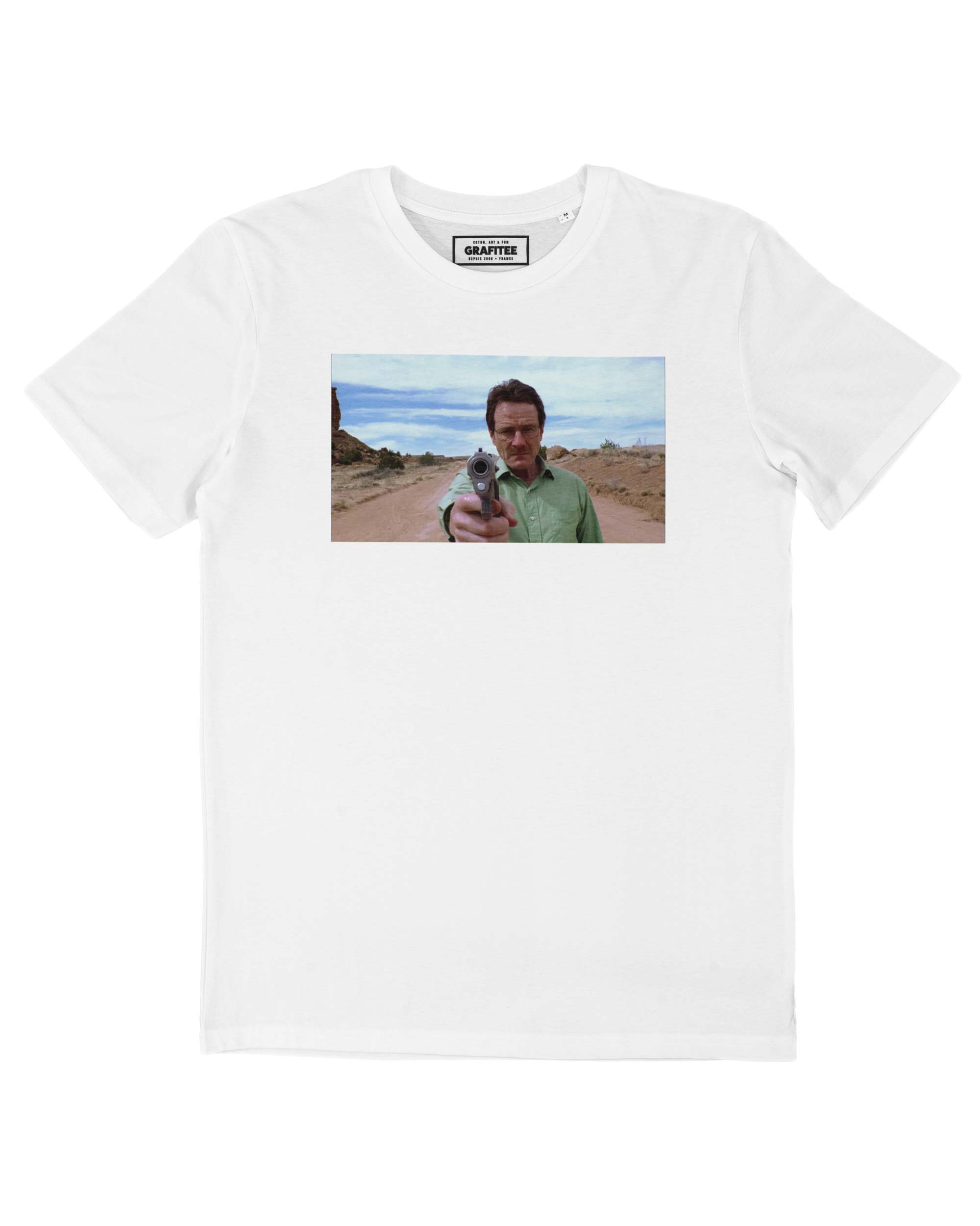 T-shirt walter glock 22 blanc 100% coton GOTS