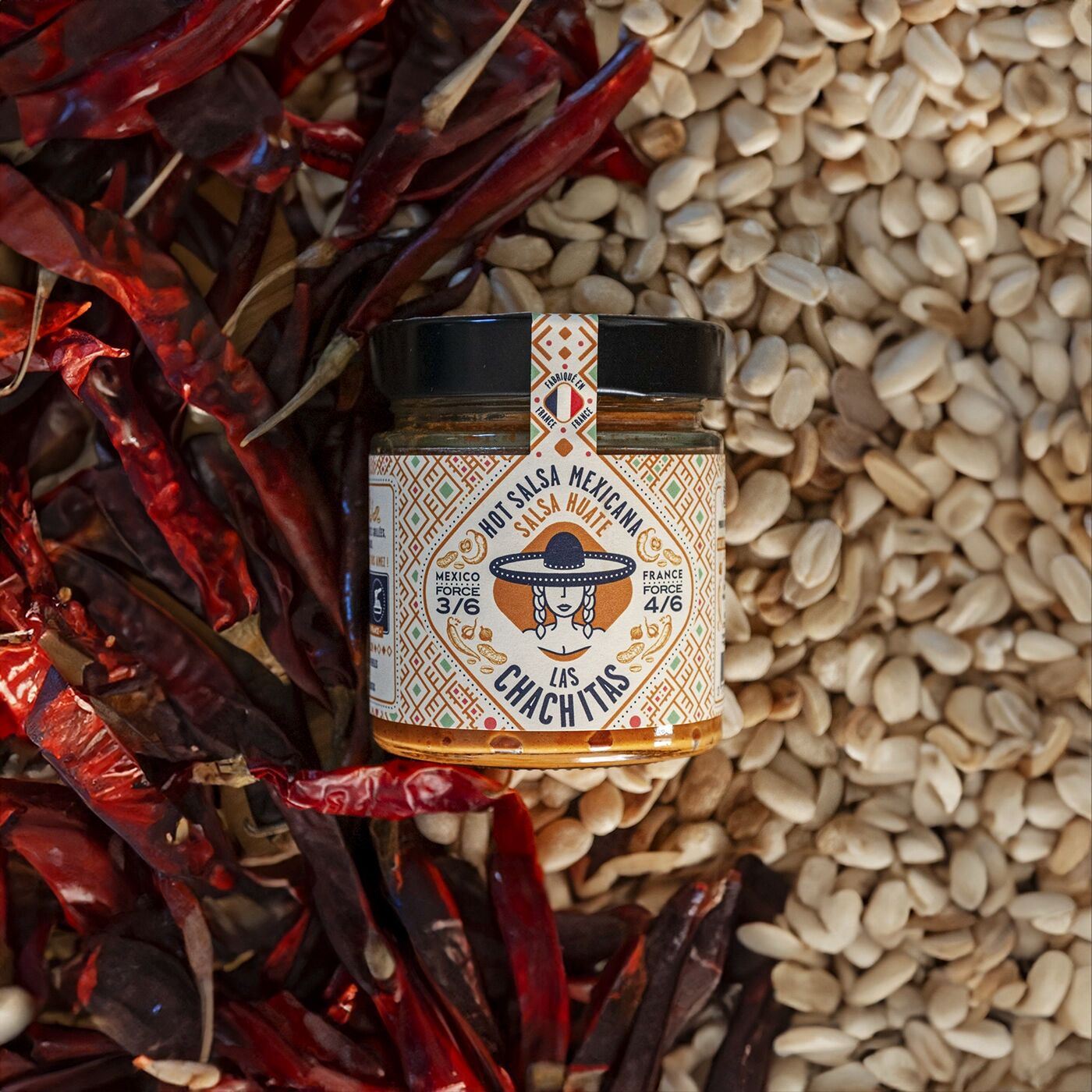 Salsa Huate – roasted peanut & árbol pepper (powerful heat) – 180 g — (end of stock)