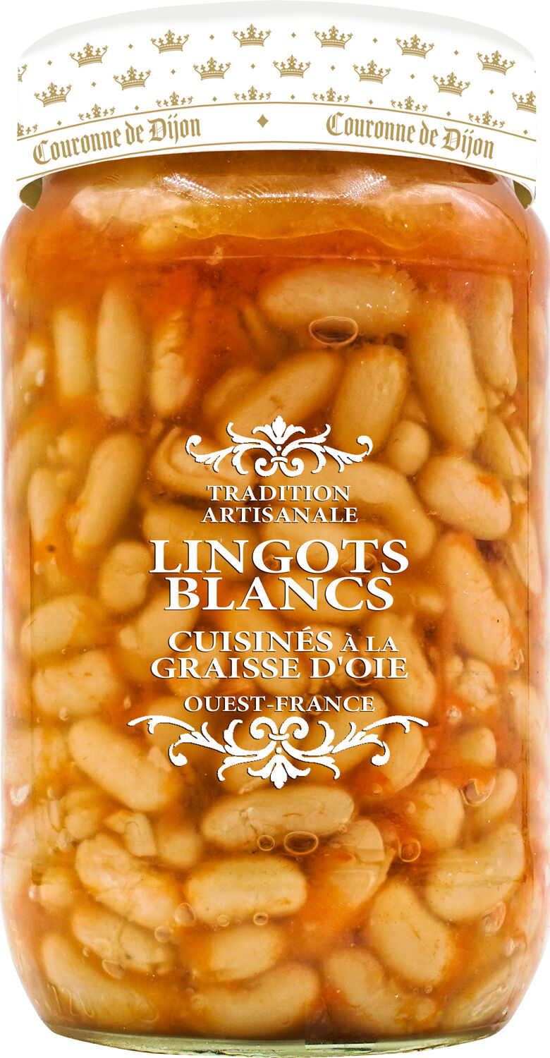 Cooked white beans in goose fat 660g