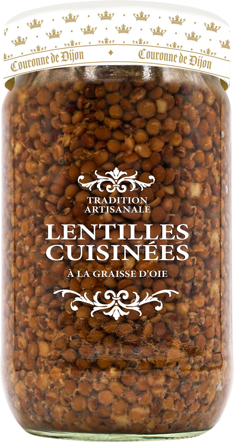 COOKED LENTILS IN GOOSE FAT 660g