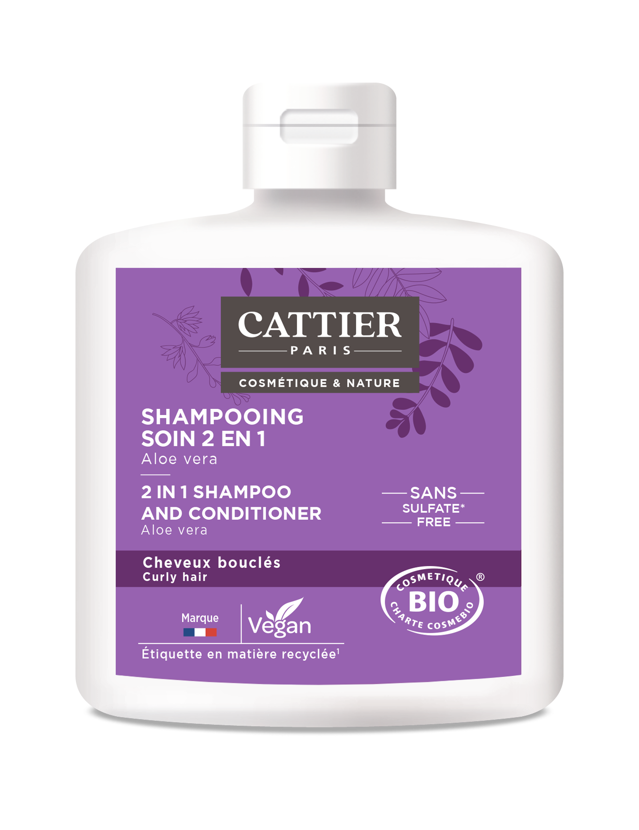 Shampooing Soin 2en1 Cheveux Bouclés - Sans Sulfates - 250ml
