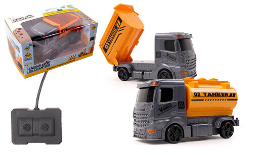 Camion Toupie Radiocommandé 1/12 – Engin De Chantier Jaune Avec Effets Lumineux Et Sonores – Jouet RC Pour Enfant Dès 3 Ans – Batterie Rechargeable USB – Portée 25 M – MGM