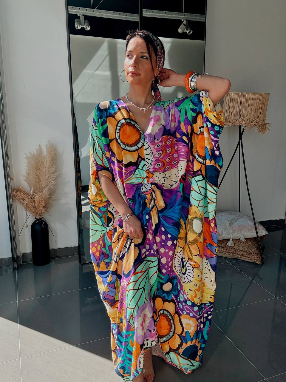 Printed maxi dress – Multicolor