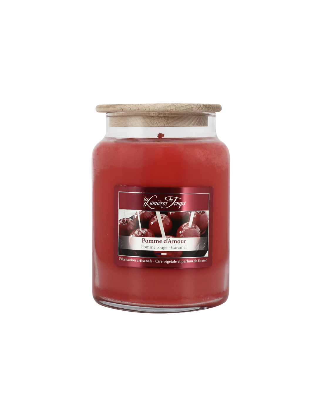 Decorative colored wax candle 670 g