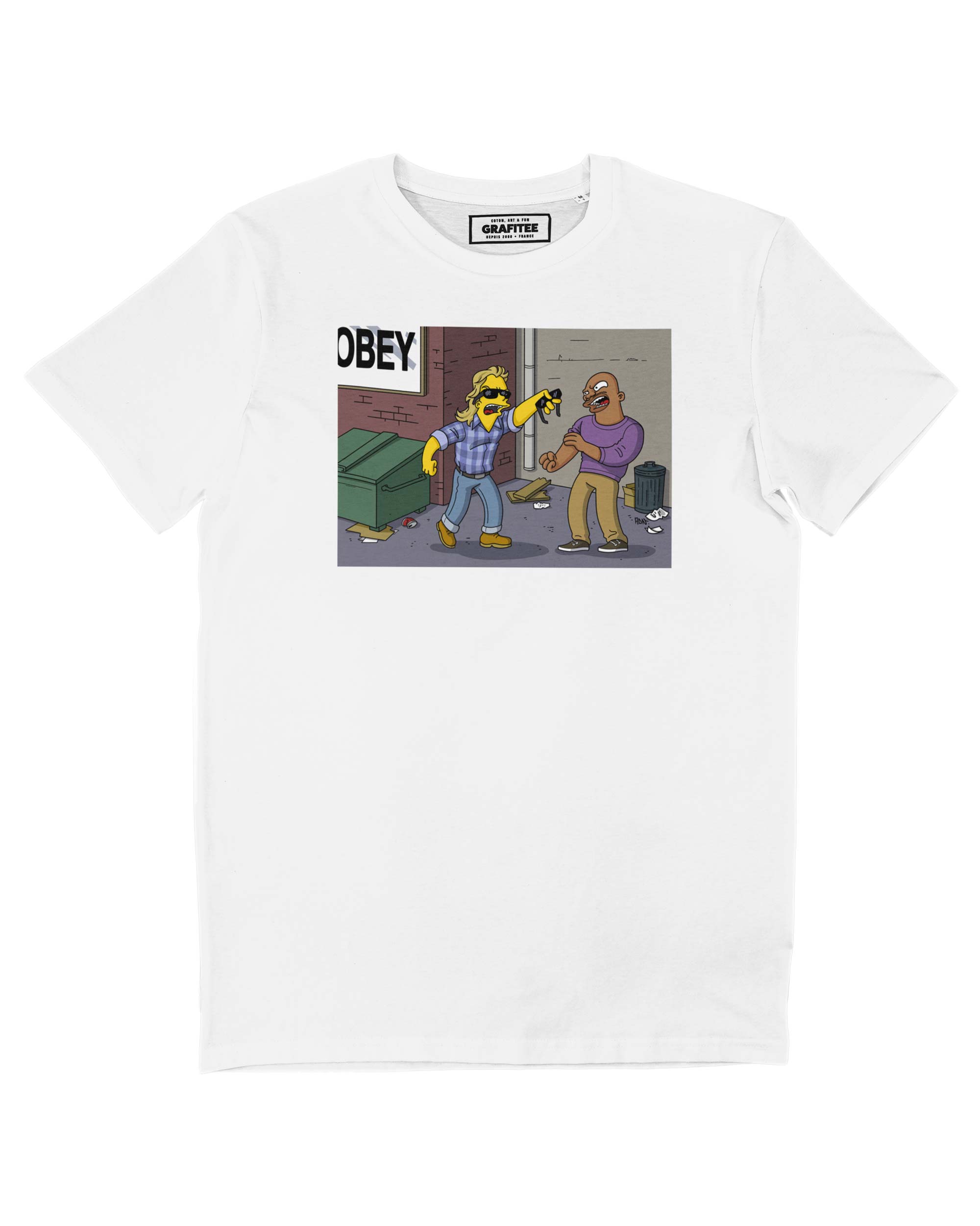 „They Live“-T-Shirt im Simpson-Stil – Originalstil