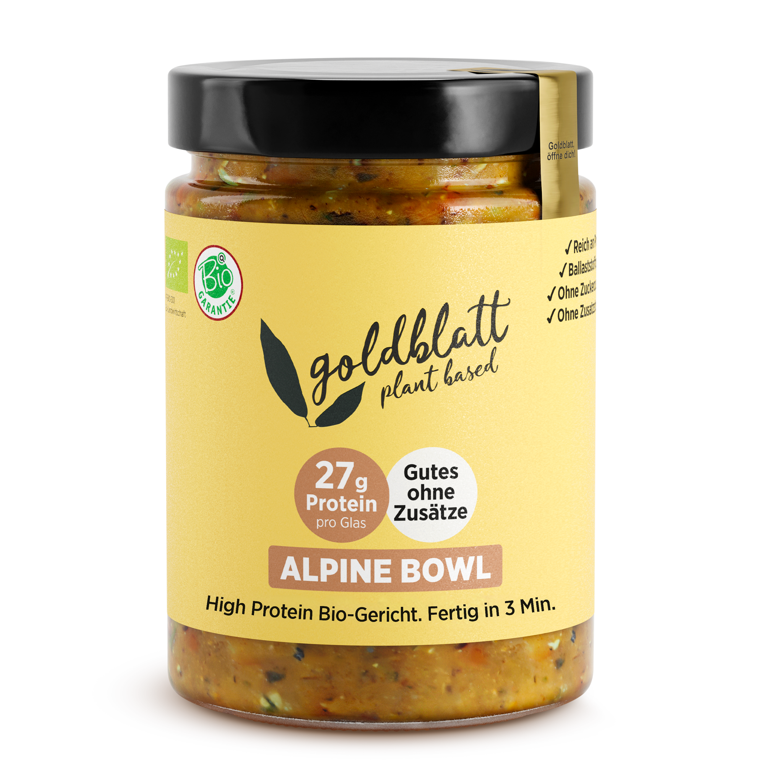 Goldblatt Organic Alpine Bowl – Plato preparado con alto contenido en proteínas
