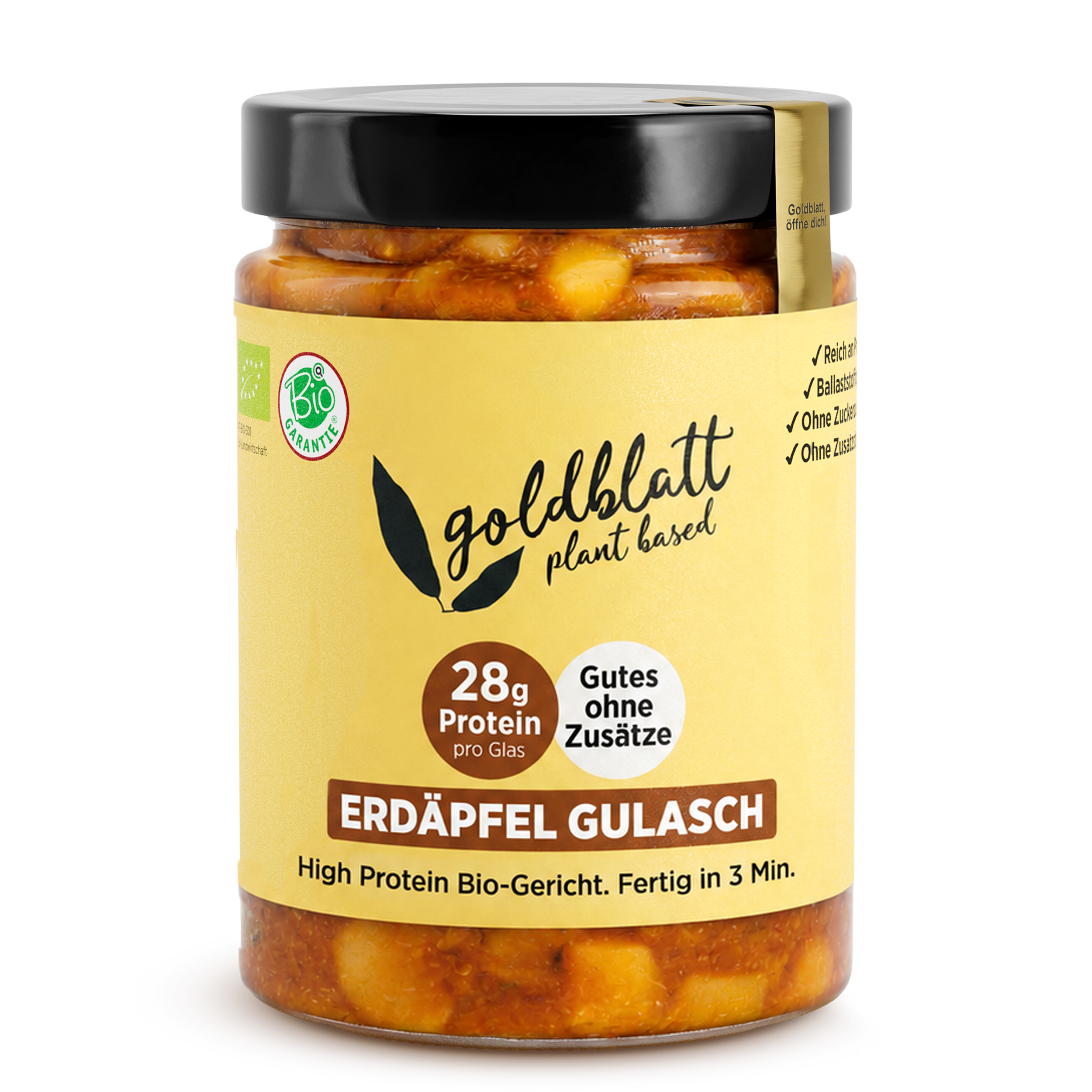 Goulash de patata orgánico Goldblatt – Plato preparado con alto contenido en proteínas