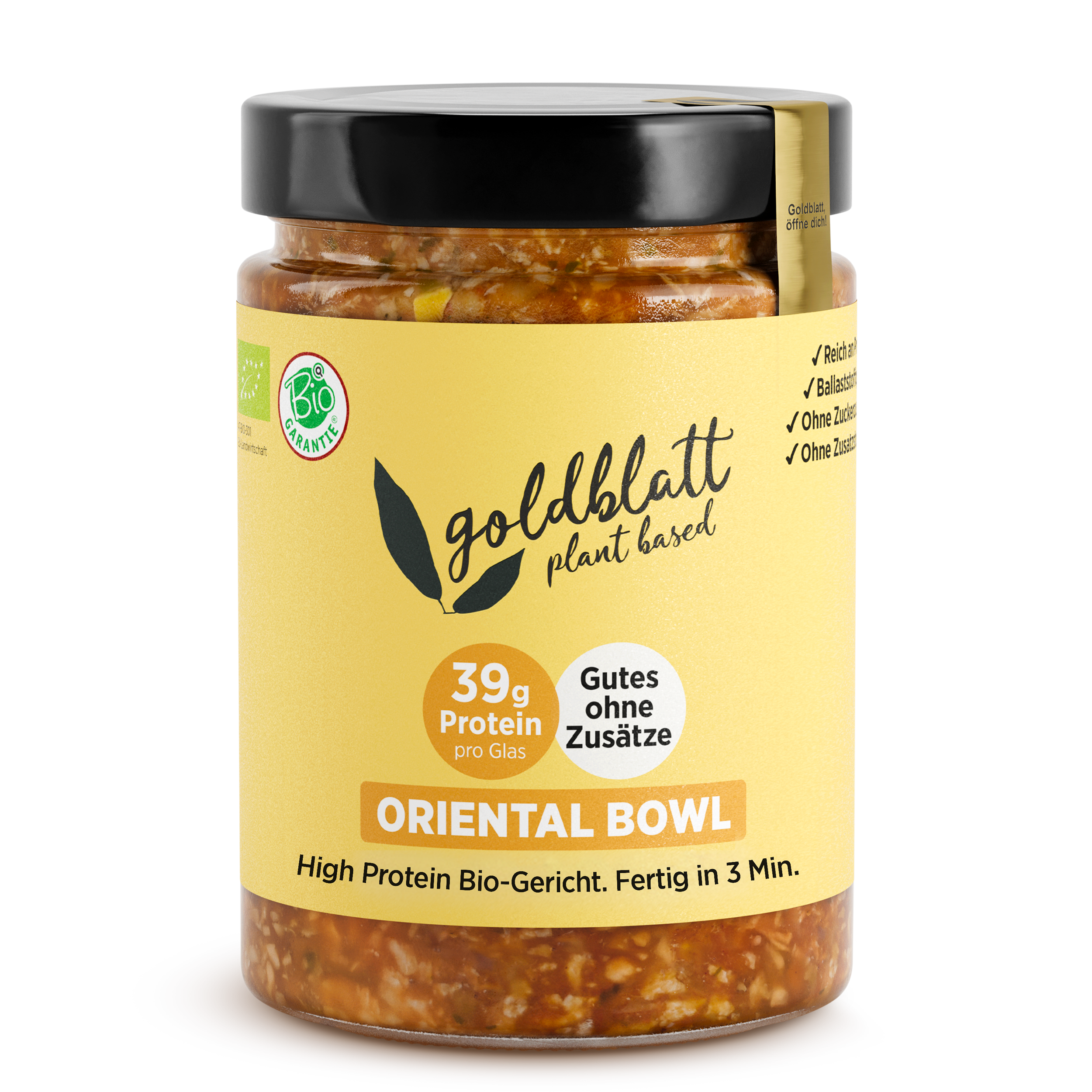 Goldblatt Organic Oriental Bowl – Plato preparado con alto contenido en proteínas