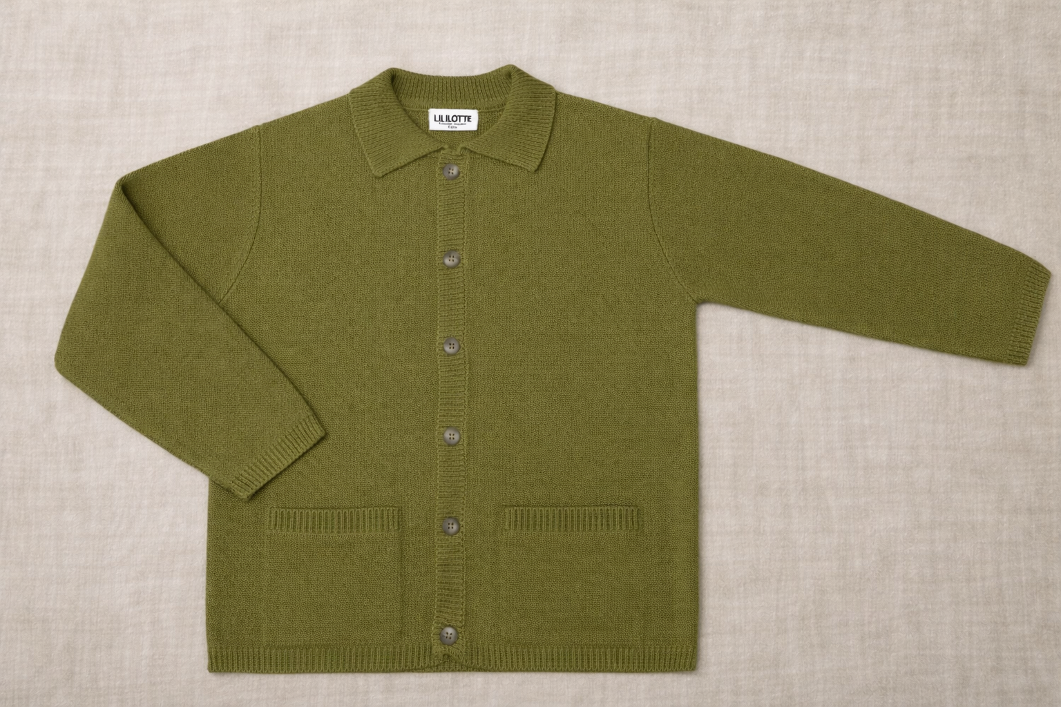Cardigan Valentin olive - Bébé garçon - Olive - Coton bio