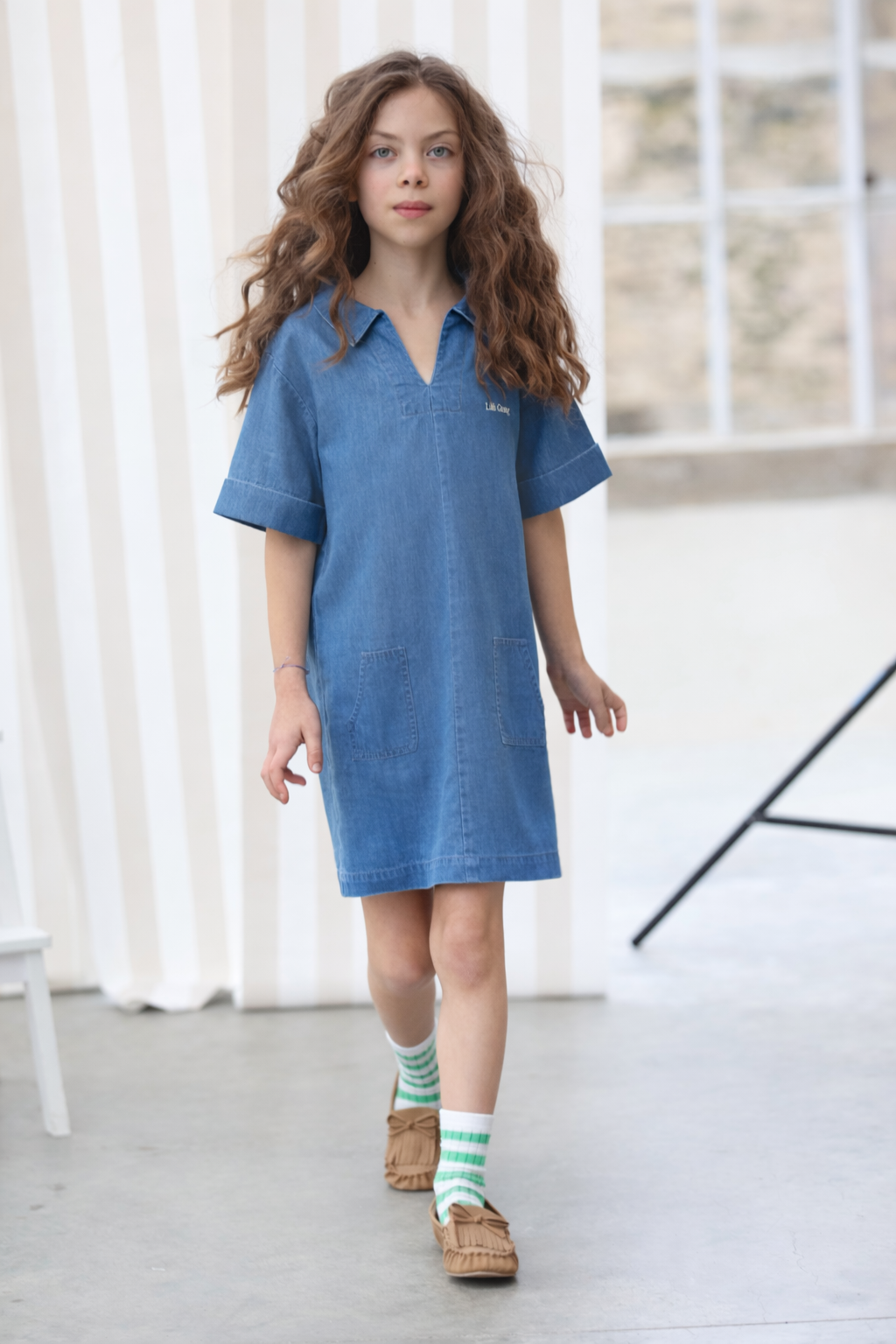 Robe Romane denim - Enfant Fille - Bleu denim - Coton bio