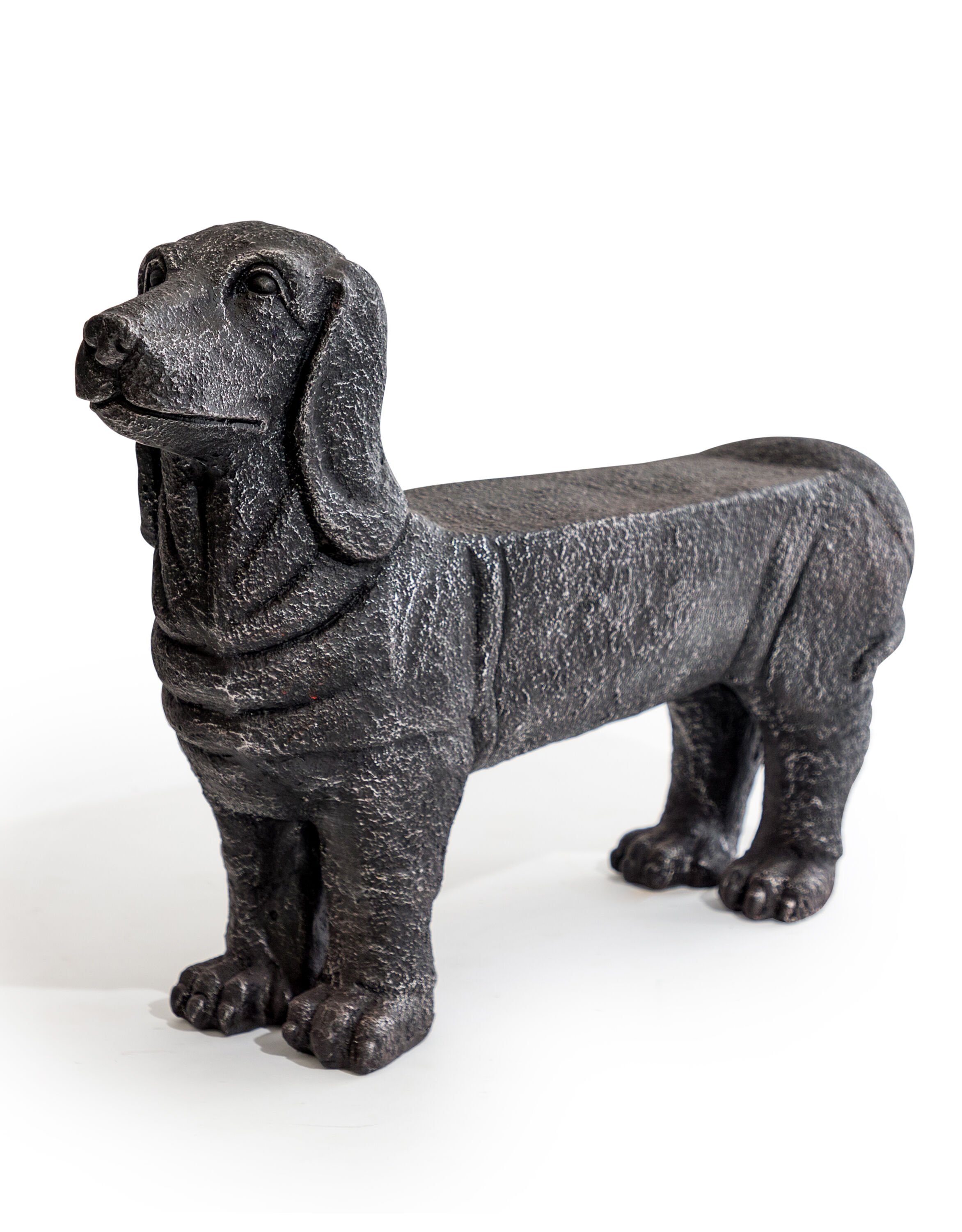 Medium Black Dog Bench