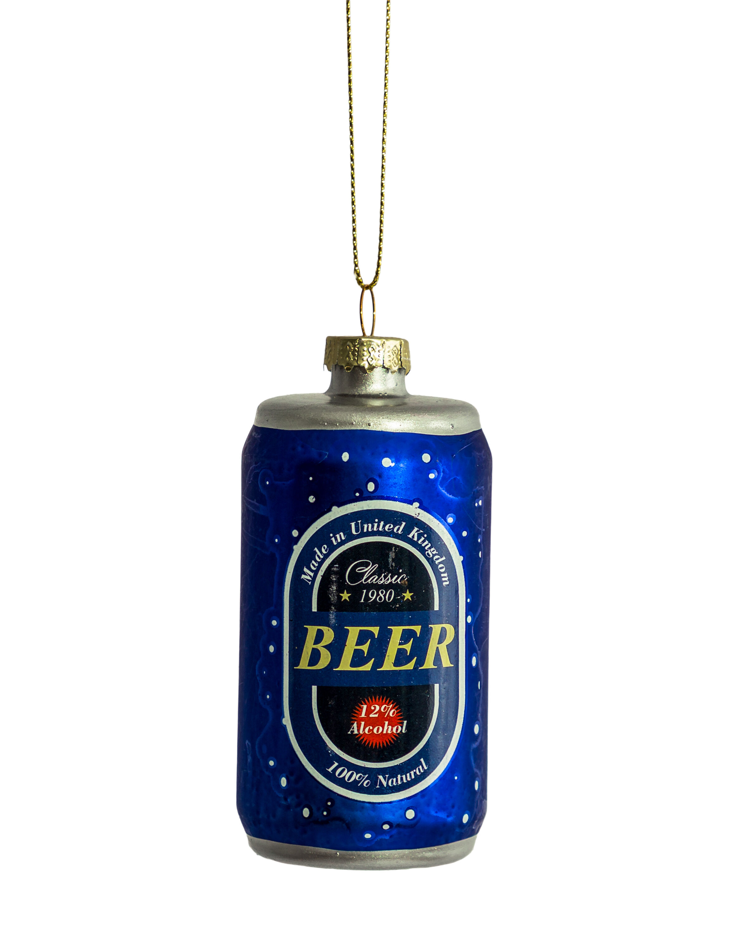 Beer Can Decorative Glass Hanging Ornament