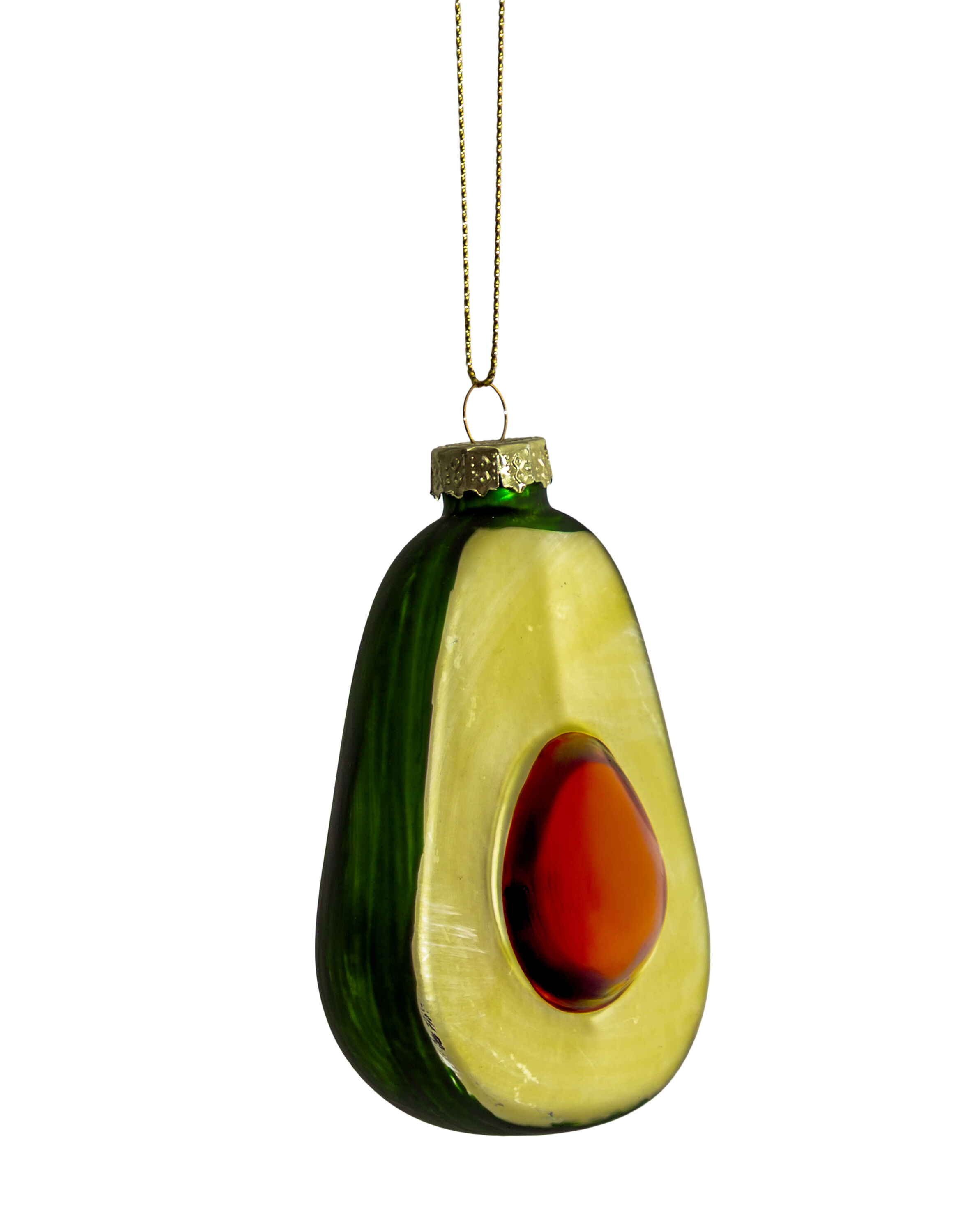Avocado Decorative Glass Hanging Ornament
