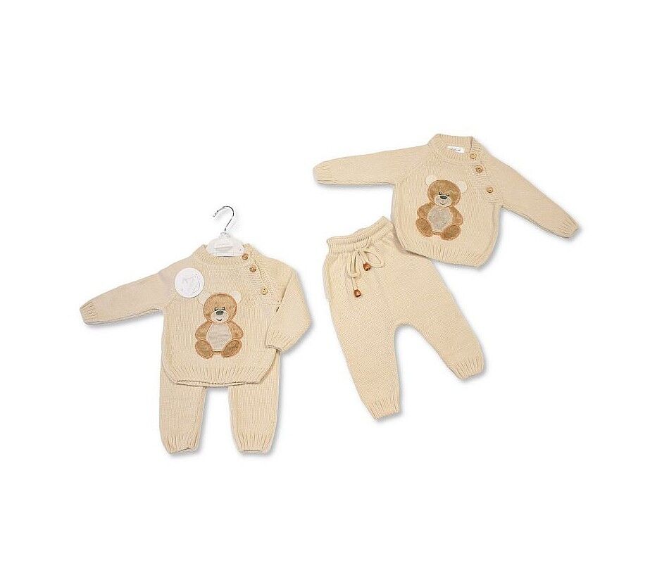 Knitted Baby 2 pcs Set - Teddy