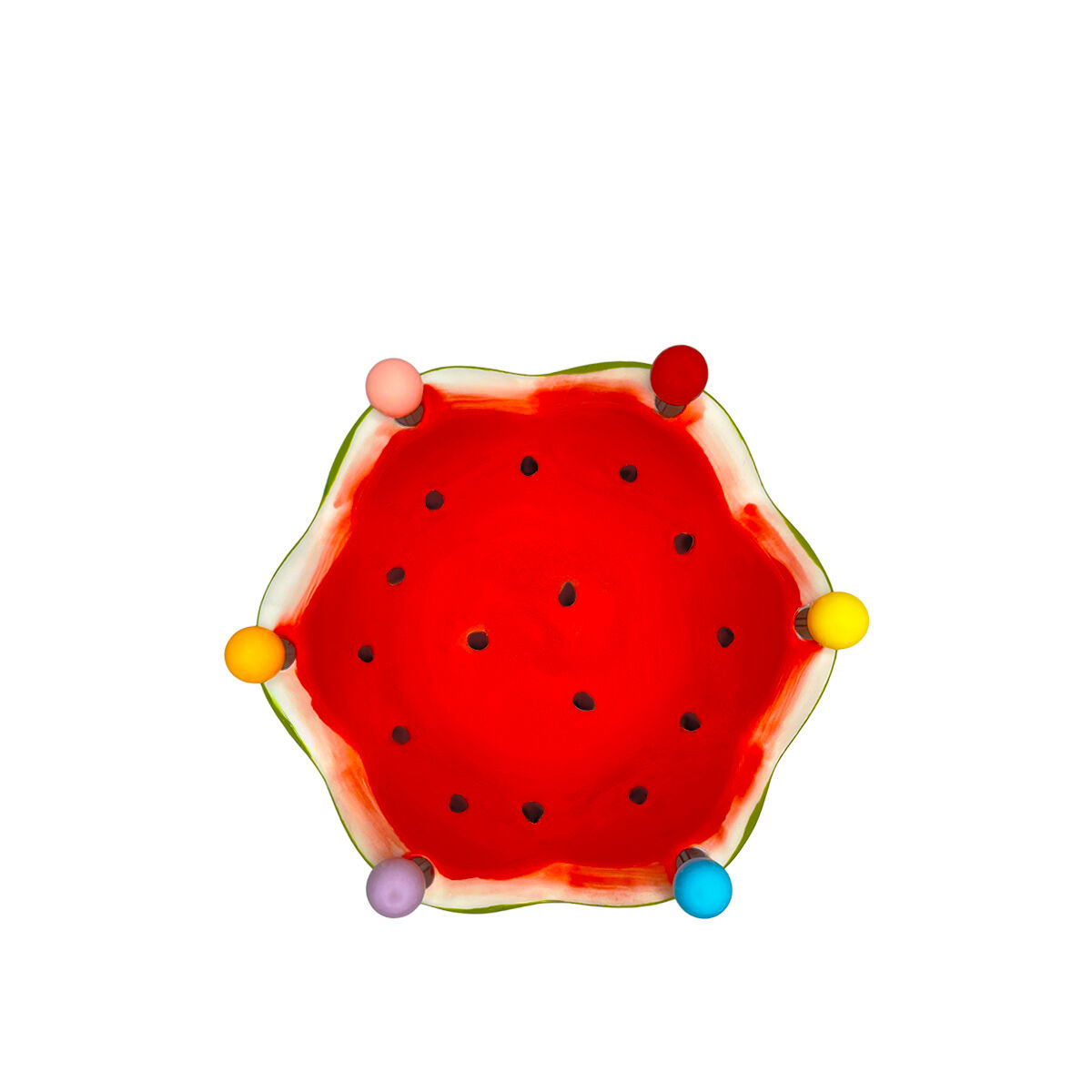 Piques apéritif avec coupelle pastèque - lot de 6