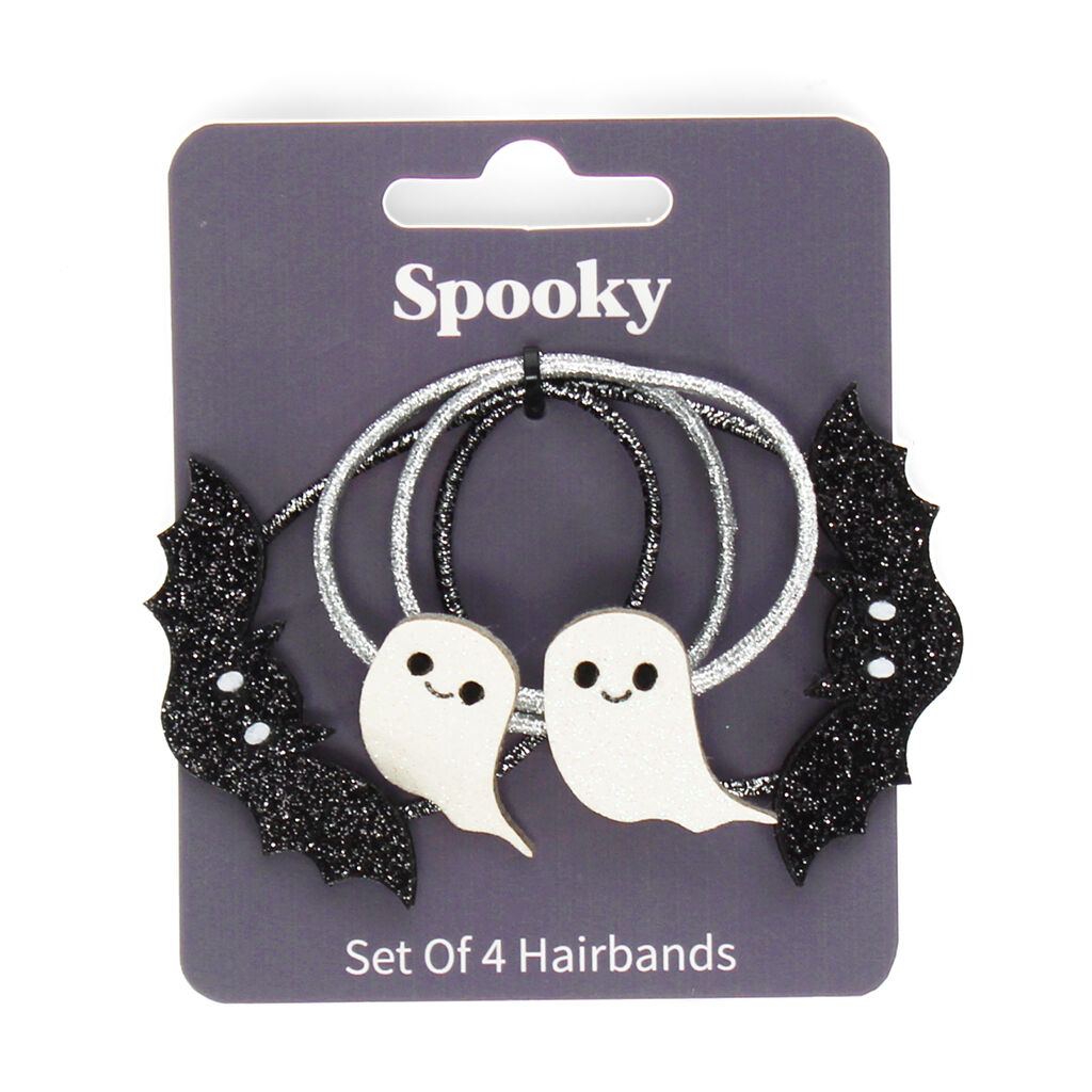Glitter hair bands (set of 4) - Spooky