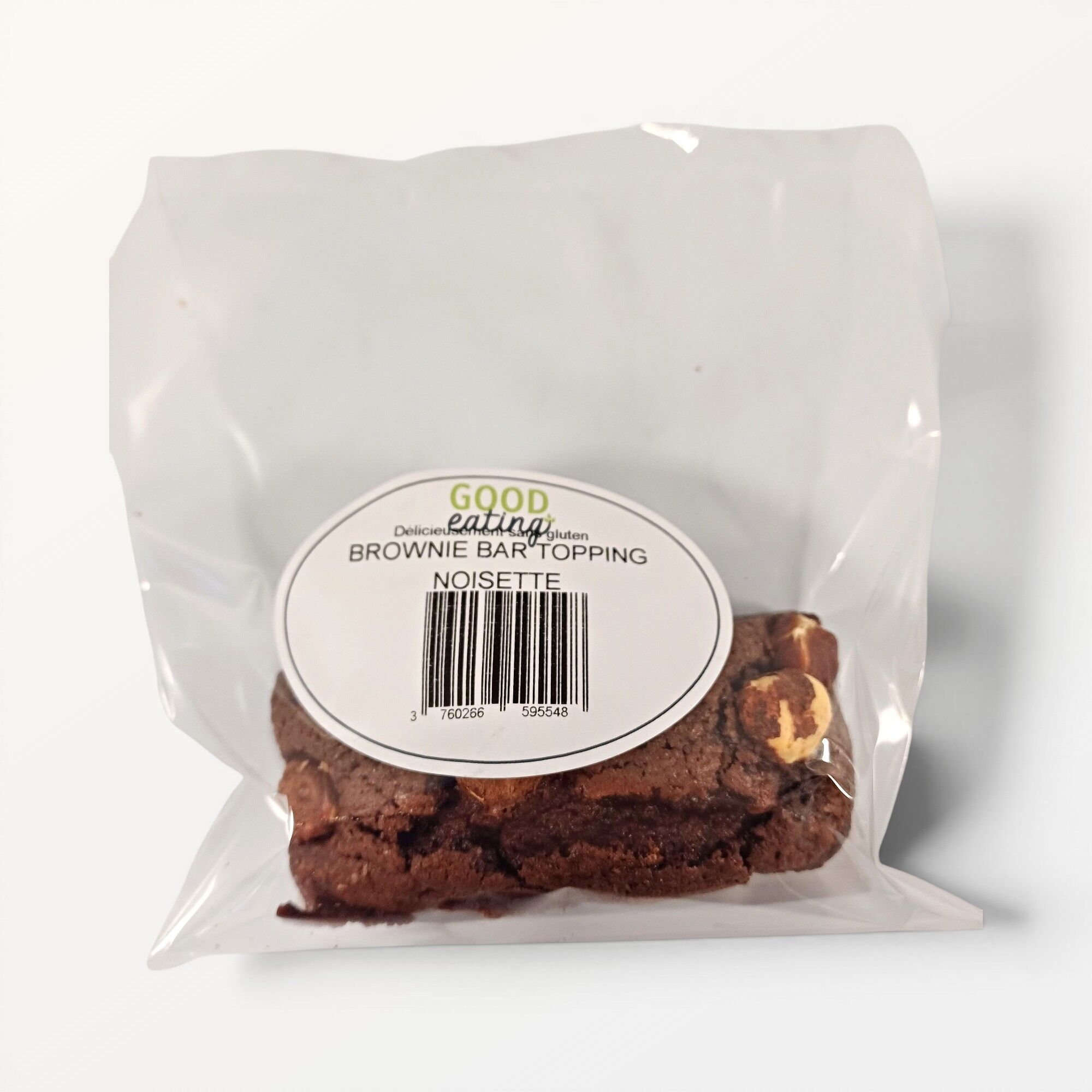 Brownie - hazelnut topping, lactose-free, gluten-free