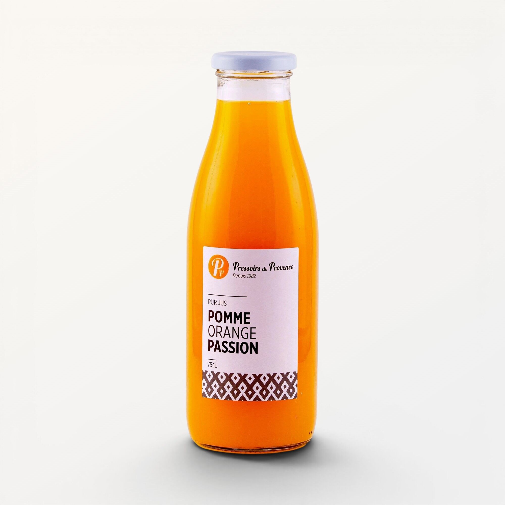 Jus de fruits - Pur jus de pomme orange passion - 75cl - E51