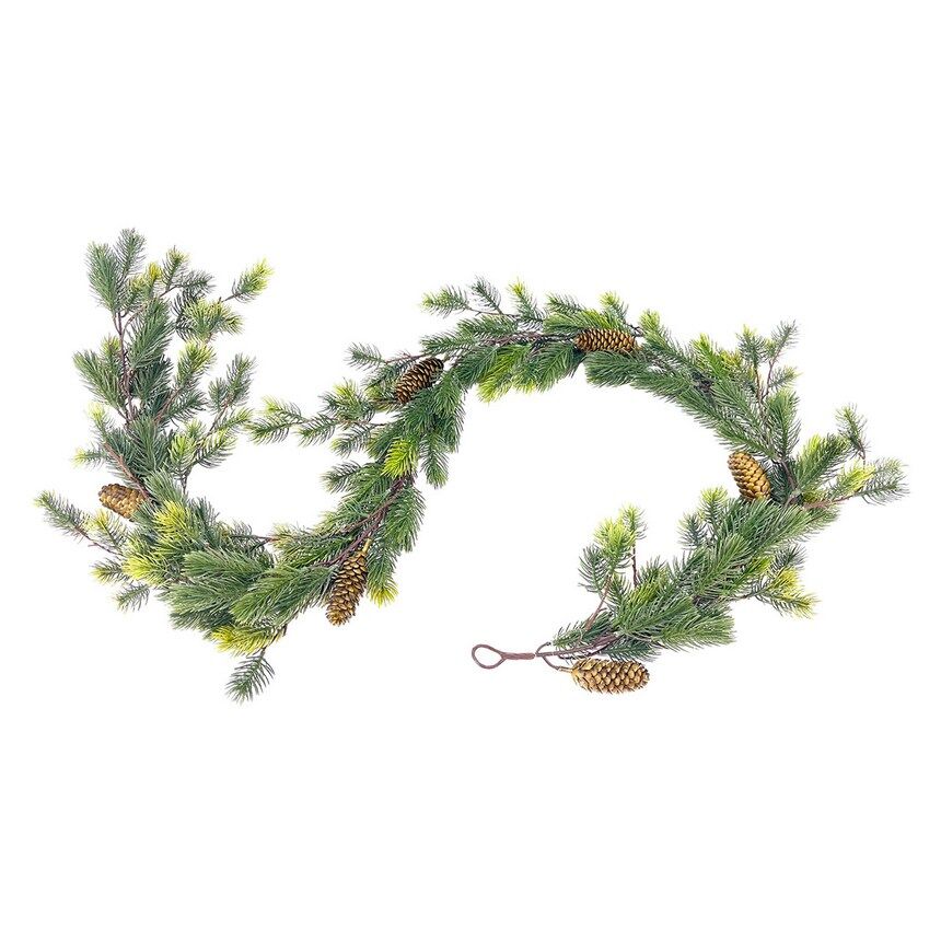 Garland Pino/Piñas.Plást.Verde, 180Cm(18Cm)
