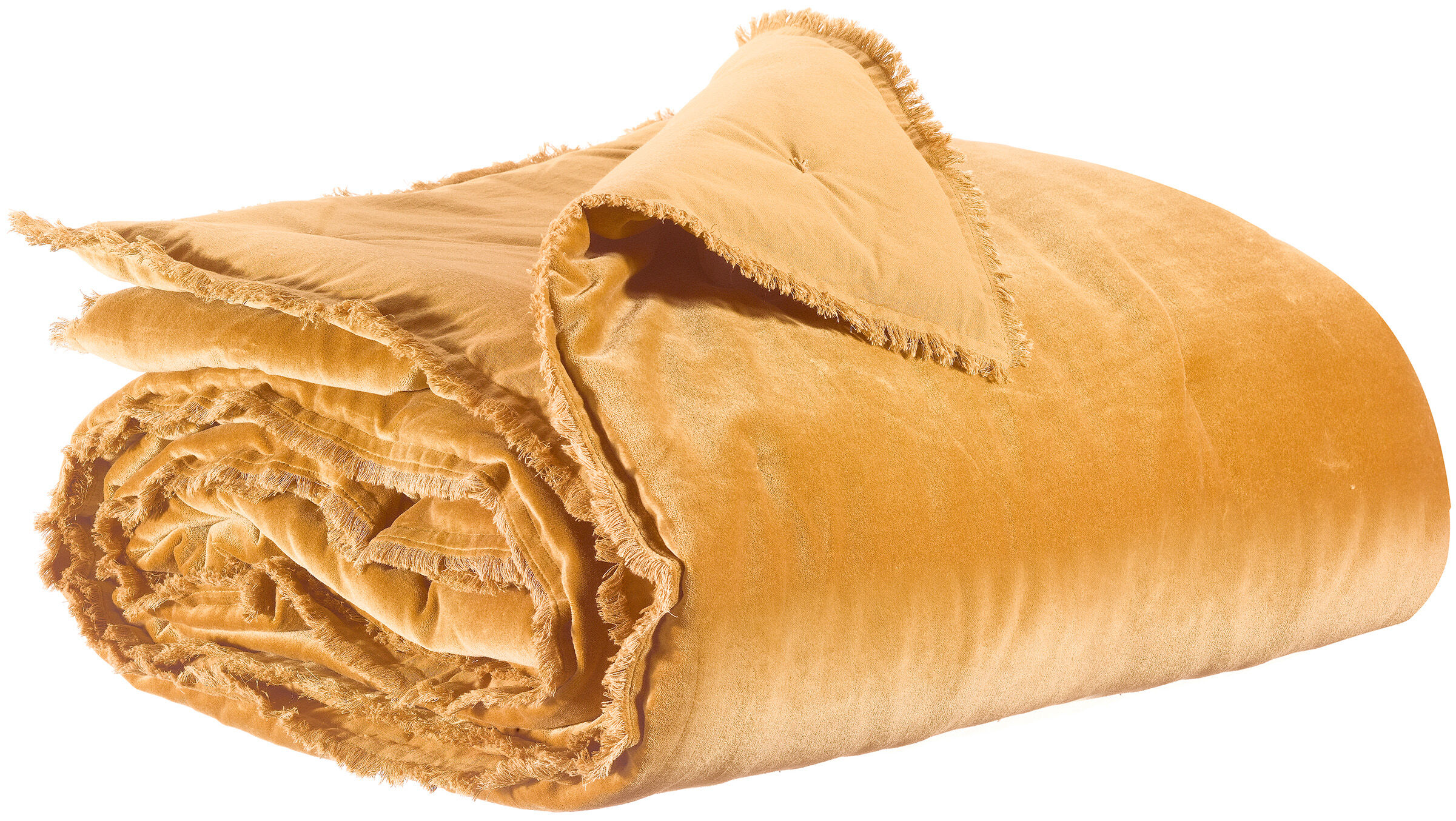 Jeté de lit uni Fara Cannelle 260 x 260