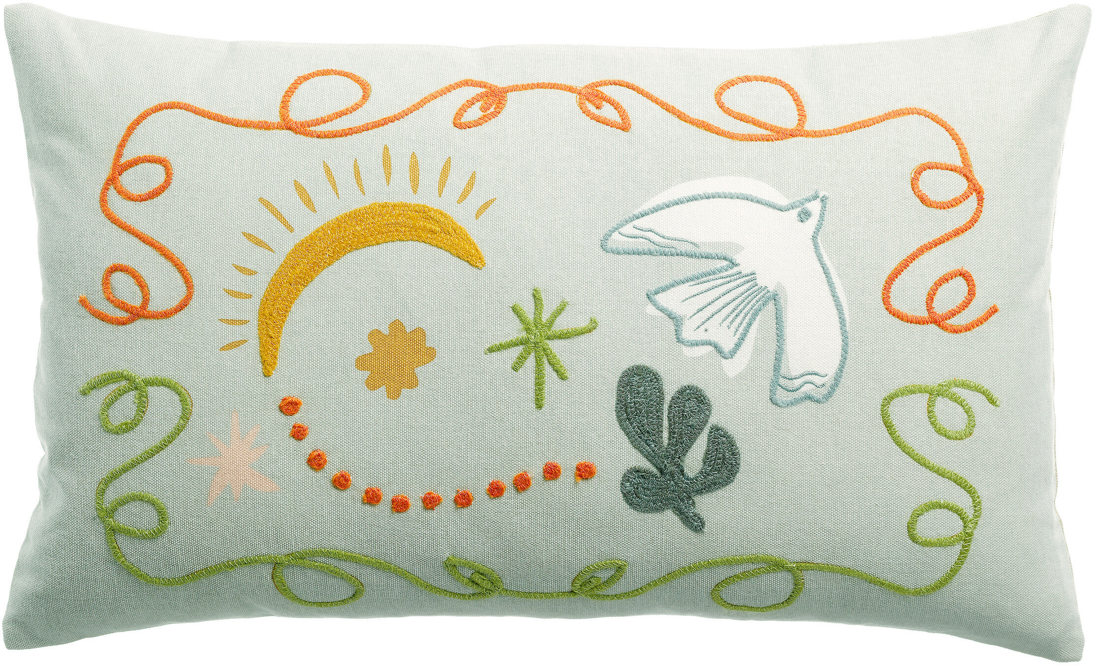 Coussin brodé Anka Ciel 30 x 50