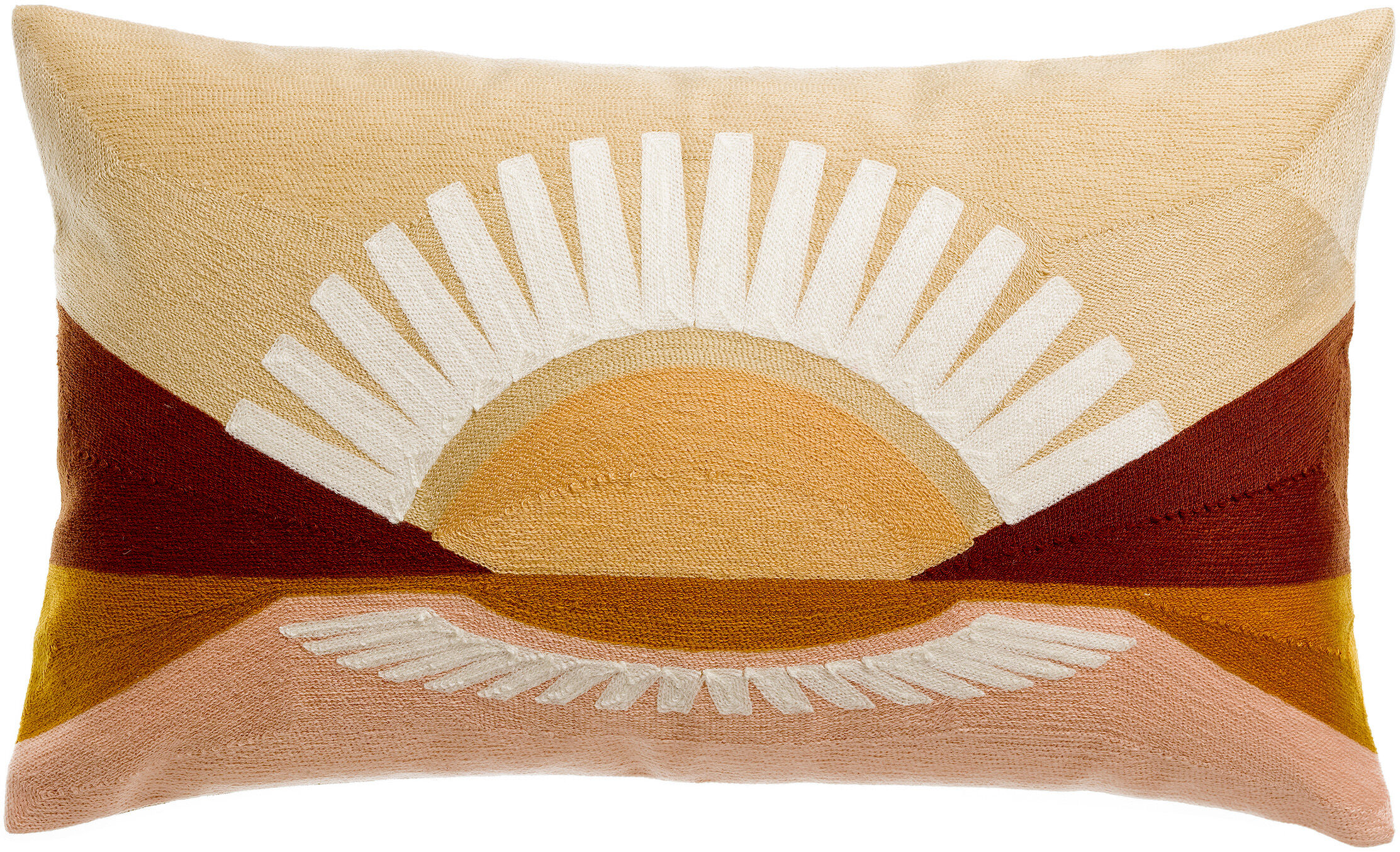 Coussin brodé Eol Naturel 30 x 50