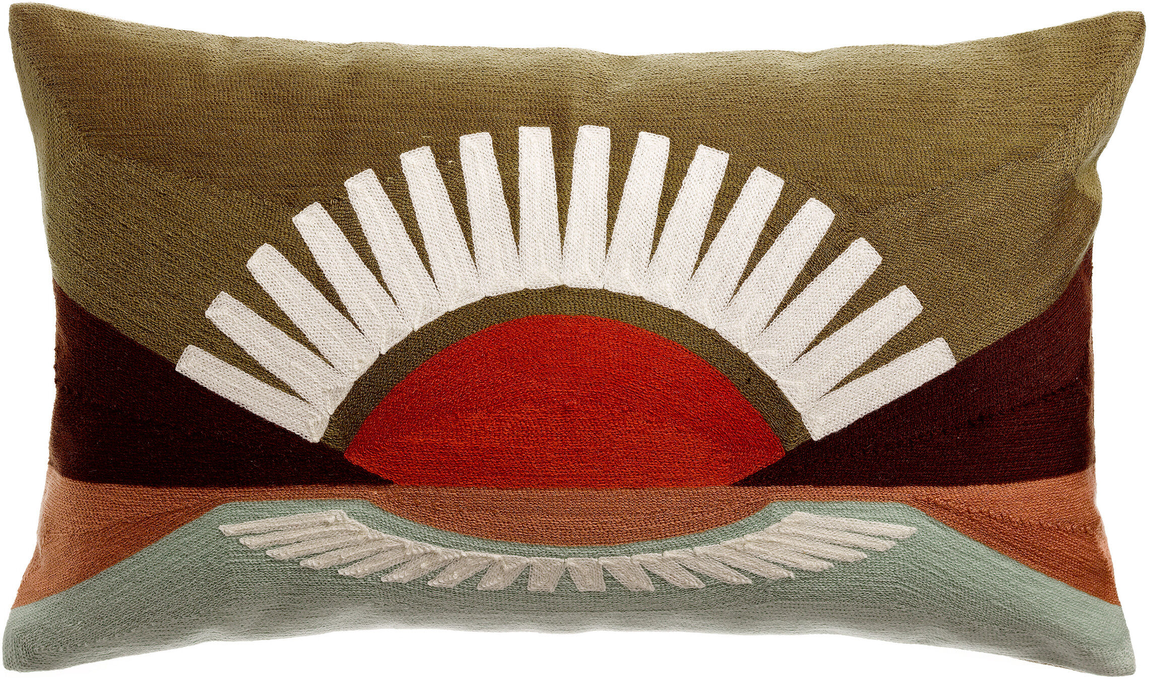 Coussin brodé Eol Mineral 30 x 50