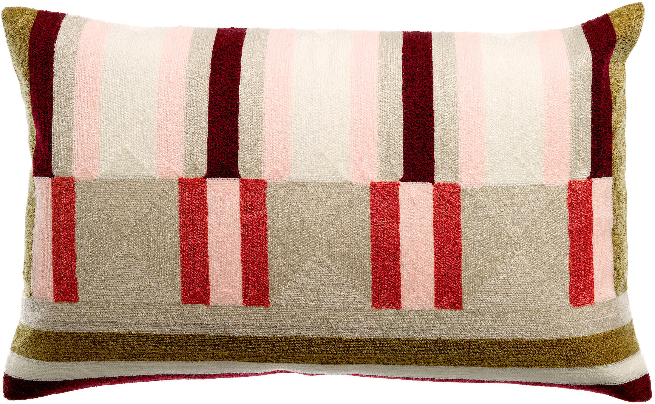 Coussin brodé Jason Mousse 30 x 50