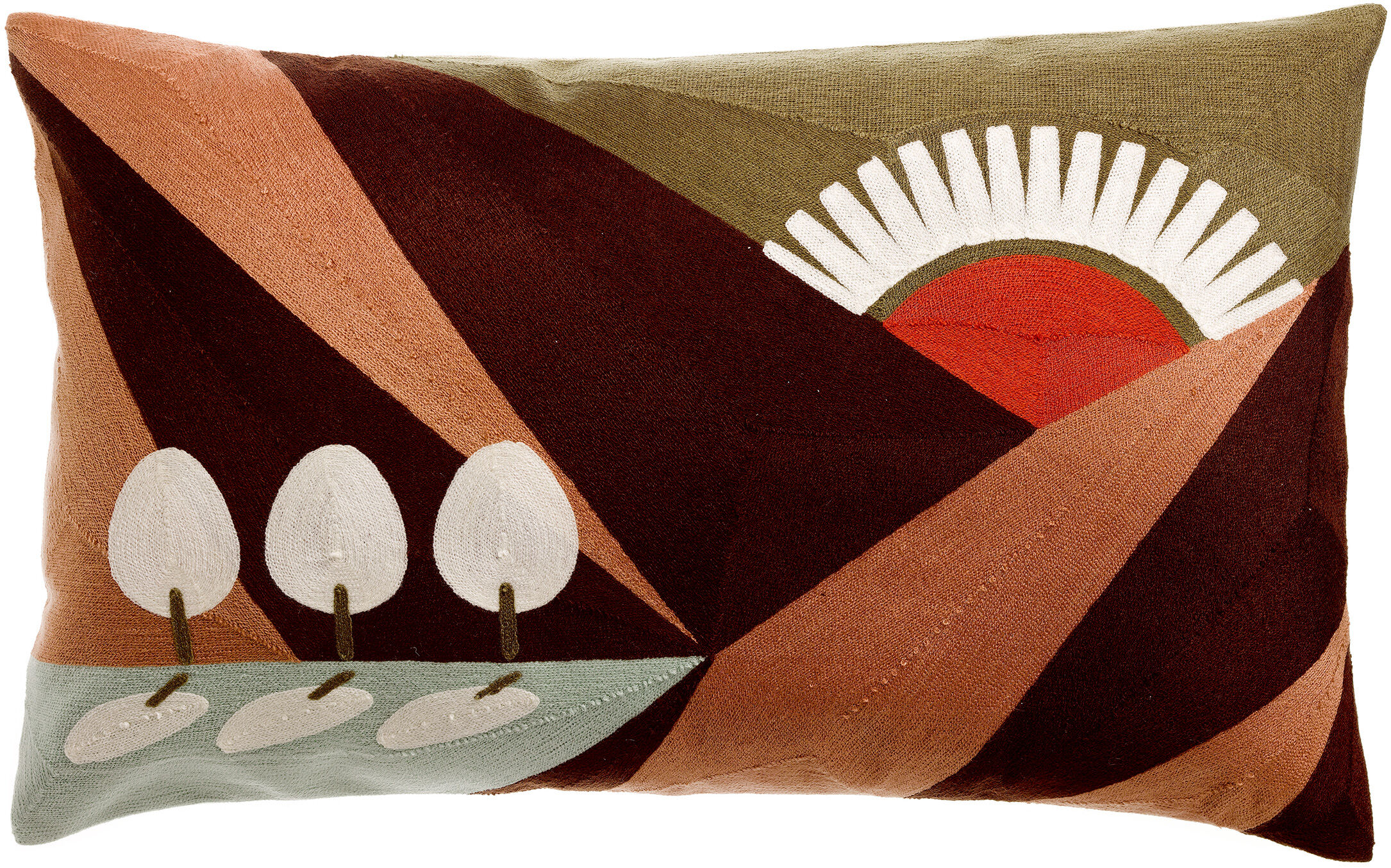Coussin brodé Eol Mineral 40 x 65