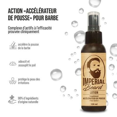 Lotion accélératrice de pousse pour barbe