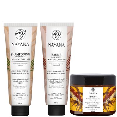 Kit de champú, bálsamo y mascarilla - grande