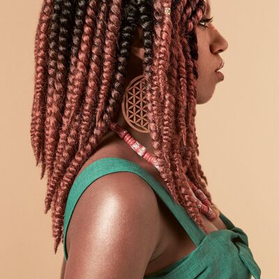 TIYE CROCHET TWIST - 24 inches - Brown/4