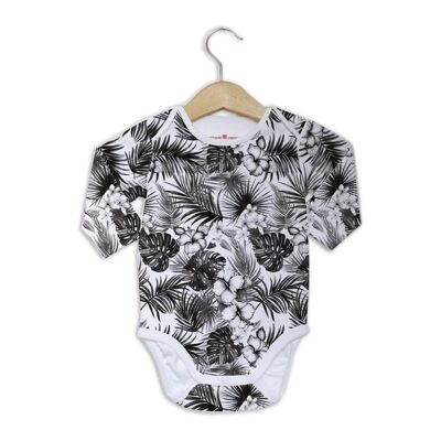 Body - Tropical Black and White - Manches Longues