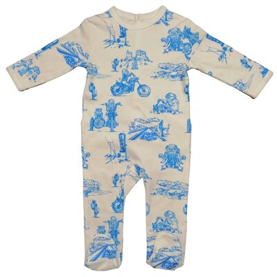 Pijama - Biker azul - 1 pieza