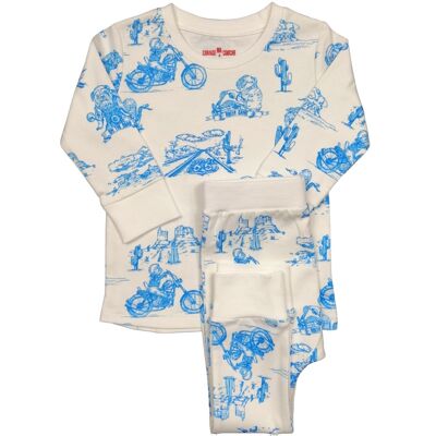 Pajamas - Blue Biker - 2 pieces (4-6 years)
