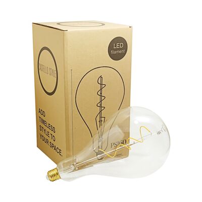 Gold 4W LED Filament PS160 Clear ES E27 Screw Cap Dimmable