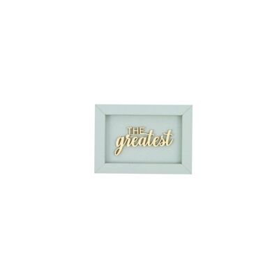 The greatest - frame card wood lettering magnet